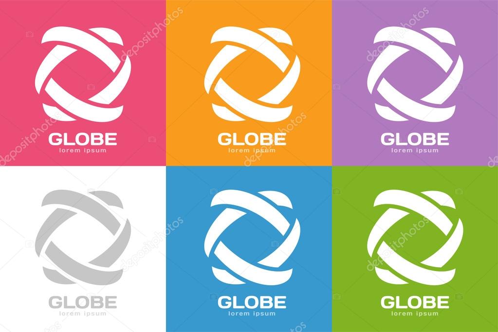 Technology orbit web rings logo. Vector circle ring logo design. Abstract flow logo template. Round ring shape and infinity loop symbol, technology icon, thin line logo. Company logo. Logo design