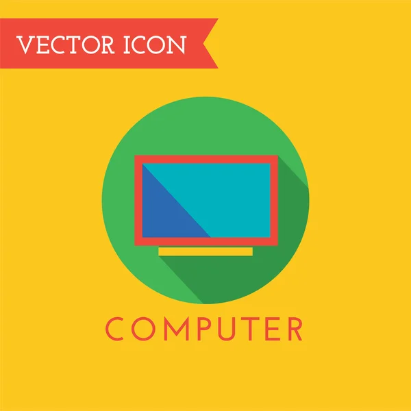 Logo del icono del ordenador. PC, monitor —  Fotos de Stock