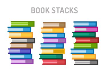 Books vector logo icons set. Sale background clipart