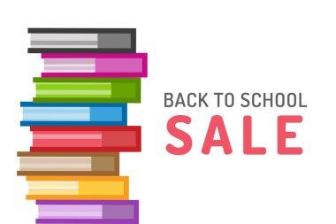 Books vector logo icons set. Sale background