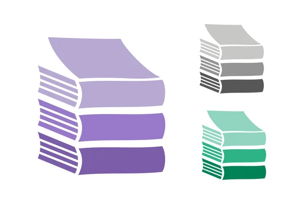 Books vector logo icons set. Sale background — Stok Vektör