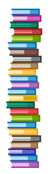 Libros vector logo iconos conjunto rascacielos — Vector de stock