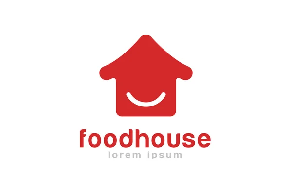 Silhouette de fast-food chinoise ou japonaise. Logo du chef. Modèle d'icône de maison — Image vectorielle