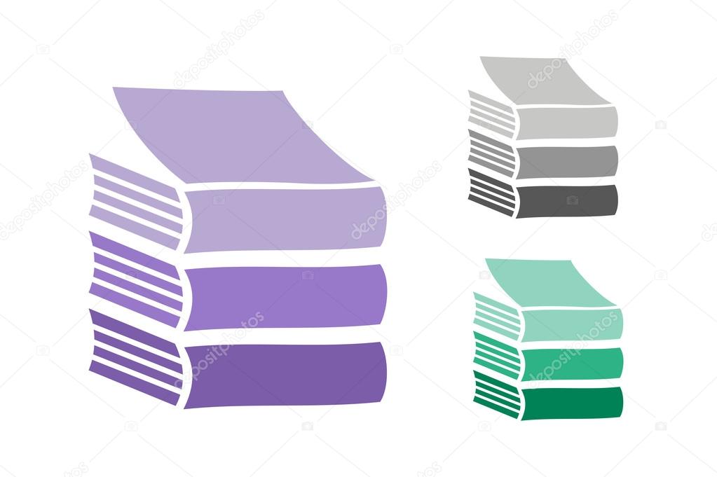 Книги Векторные Значки Логотипа Набор. Продажа Фона Векторное.