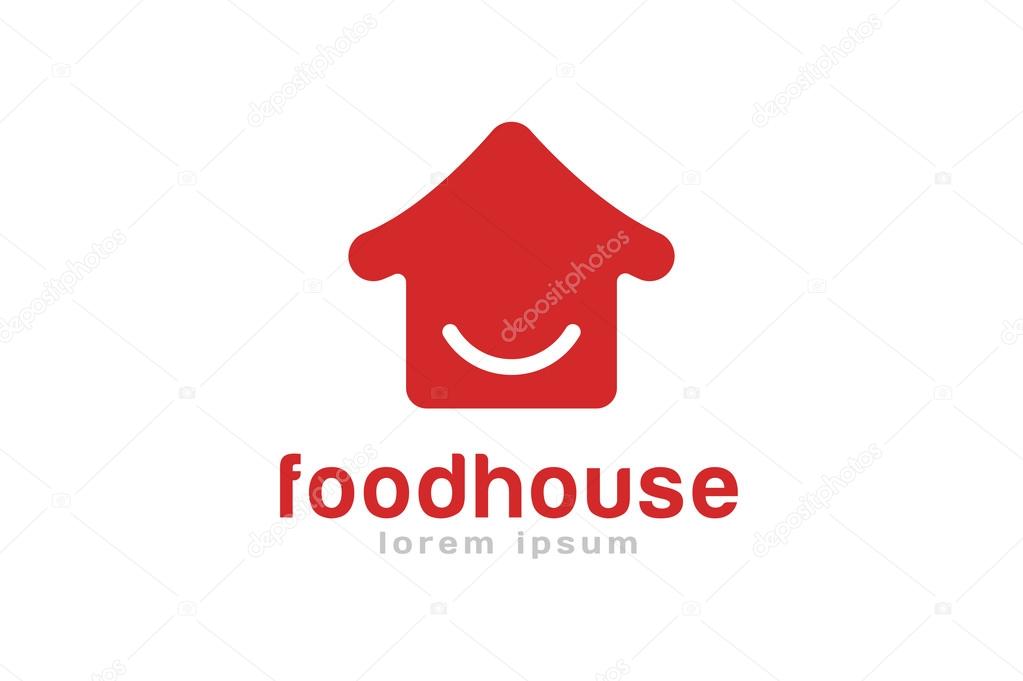 Chinese or japanese fast food restaurant silhouette. Chef logo. House icon template