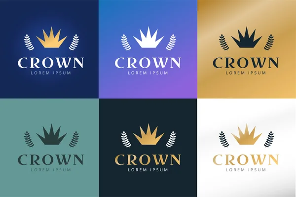 Crown abstract logo vector template. — Stok Vektör