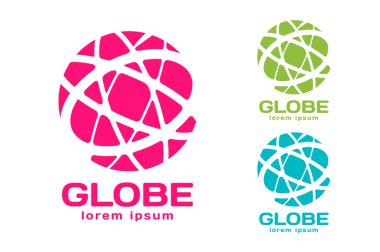 Abstract earth logo. Globe logo icon