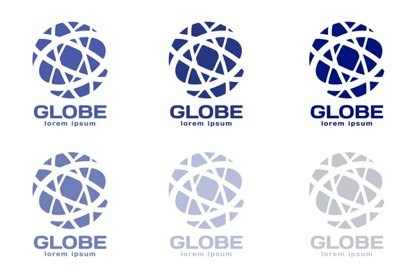 Logotipo abstracto de tierra. Globo icono del logotipo — Vector de stock