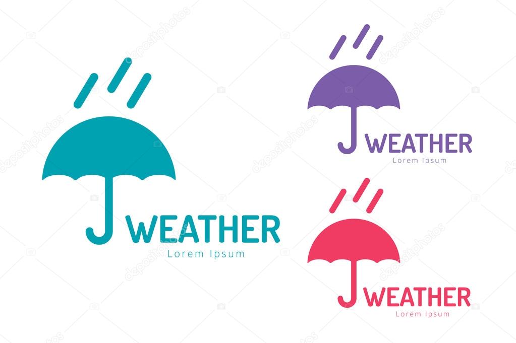 Vector umbrella colored logo