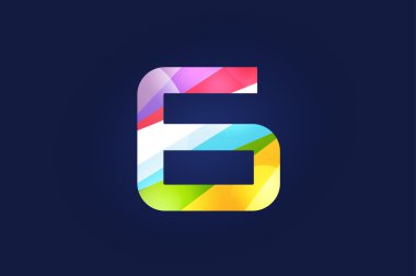 Six 6 letter vector logo icon symbol