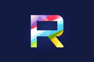 R harfi vektör logosu simgesi simgesi