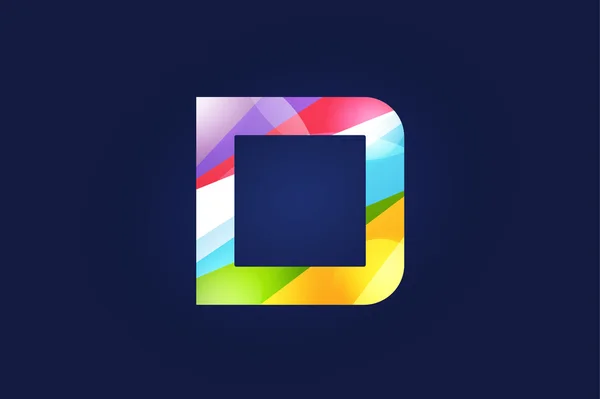 D letter vector logo icon symbol — 图库矢量图片