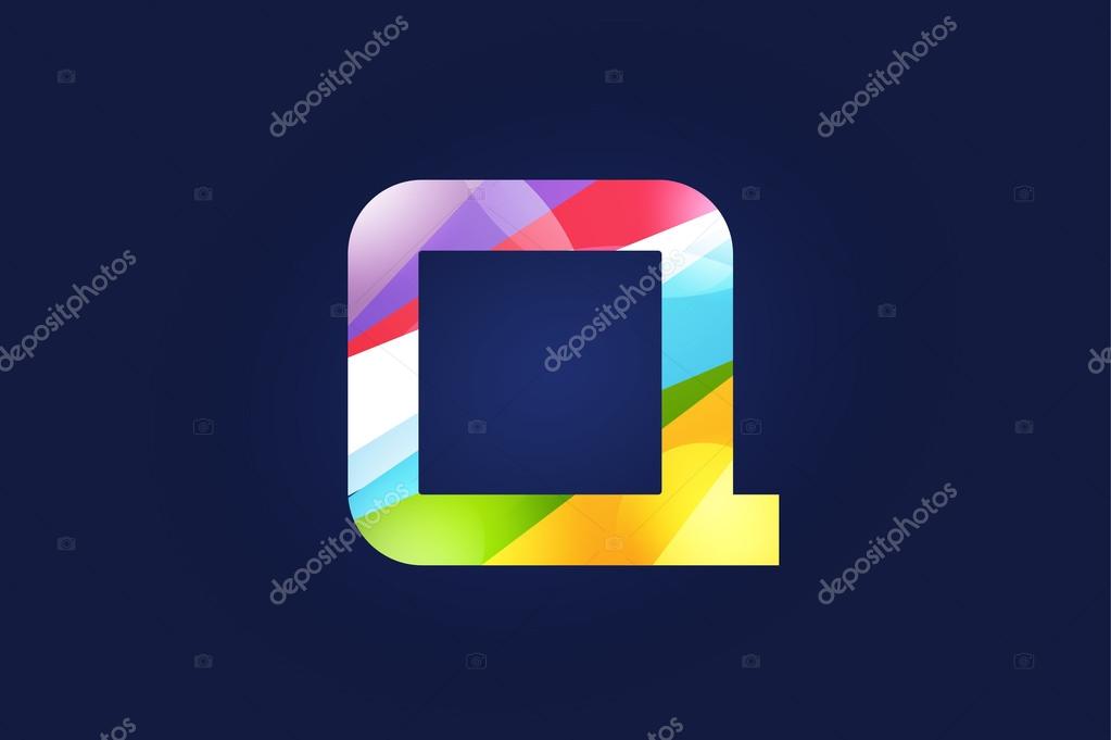 Q letter vector. Q logo icon template. Q symbol silhouette. Q isolated icon, Q line style letter, Q logotype, Q logotype, Q modern symbol, Q company name brand