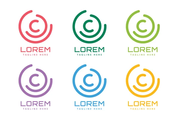 C brev logo ikon symbol — Stockfoto