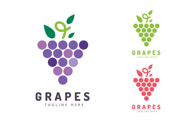 Grapes vector isolated logo icon