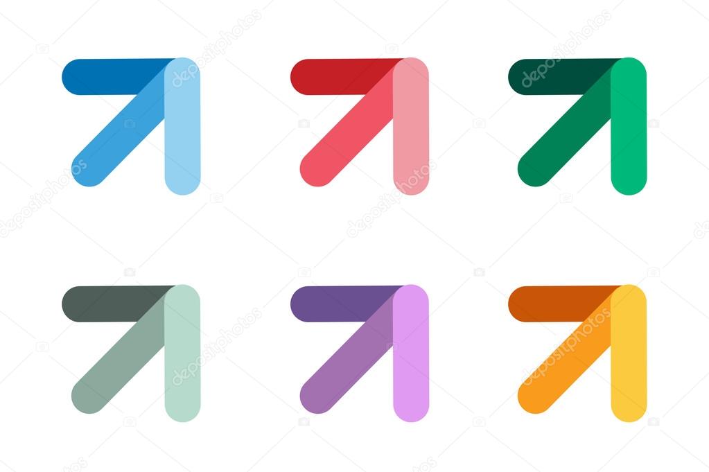 Vector arrow icon abstract logo template