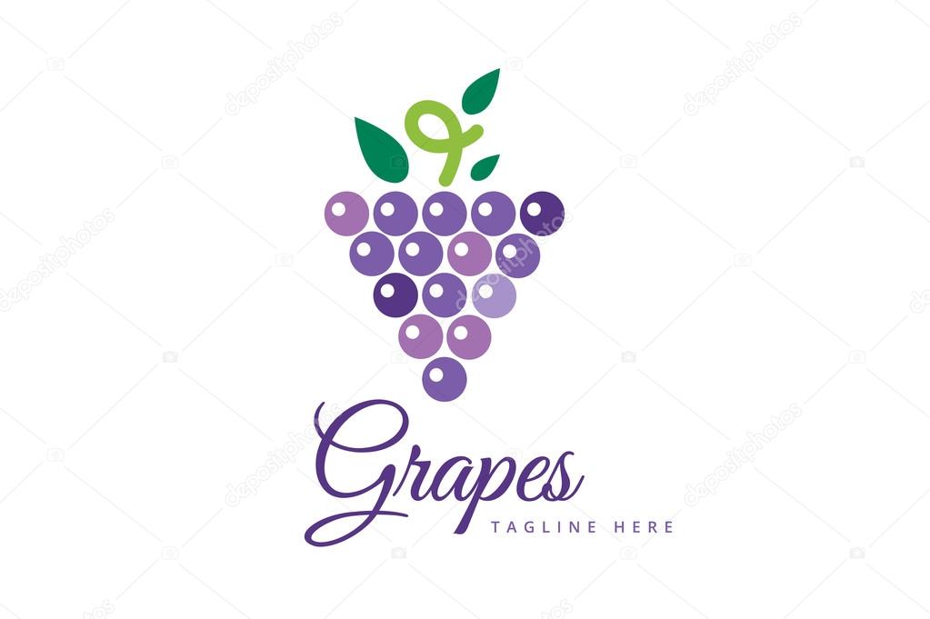 Grapes vector isolated logo icon