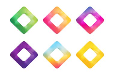 Vector square icon abstract logo template