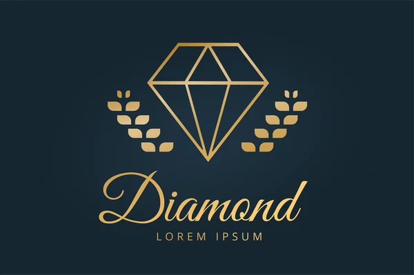 Vintage old diamond logo icon template — 스톡 벡터