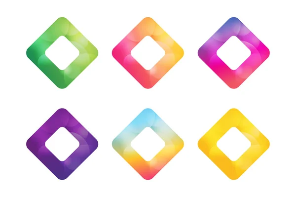 Vector square icon abstract logo template — ストックベクタ