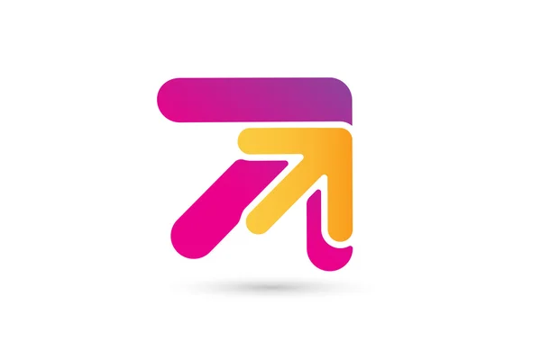 Vector arrow icon abstract logo template — ストックベクタ