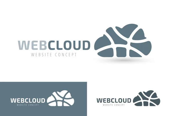 Abstract net cloud vector logo — Stock vektor