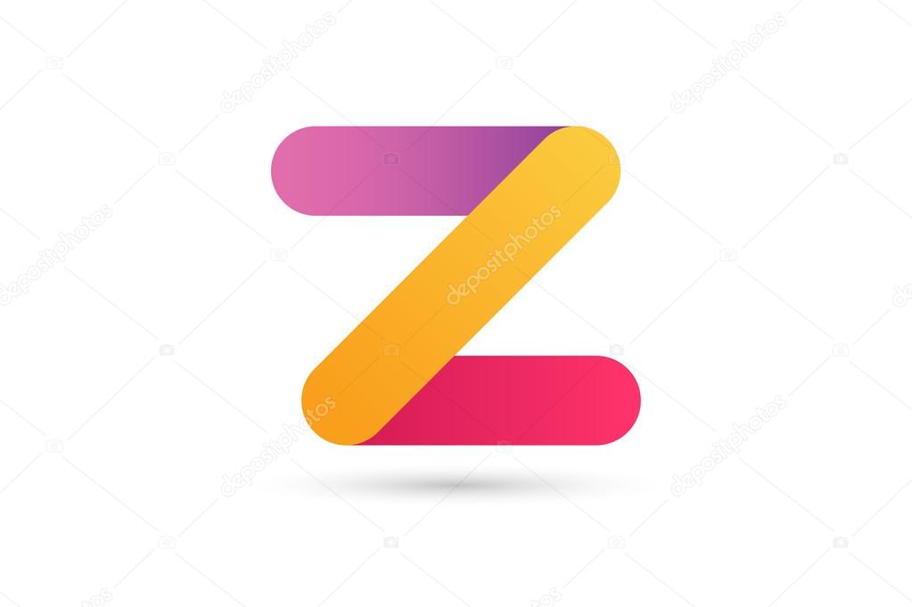 Abstract Z character vector logo icon template