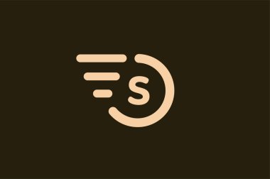 Hızlı hat daire logo S arandığında monogram