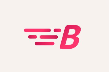 Hızlı satırı logo B monogram simgesi