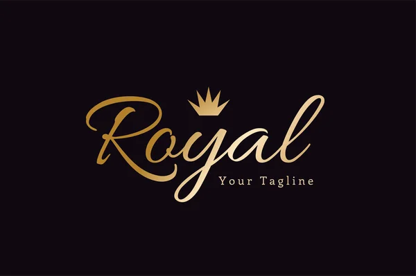 Royal logo vector plantilla hotel — Archivo Imágenes Vectoriales