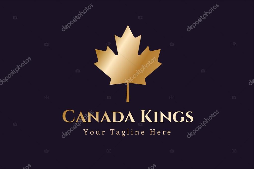 Canada leaf logo vector template. Hotel logo. Kings symbol. Royal crests leaf monogram. Kings Top hotel. Letters logo. Royal hotel, Premium leaf brand boutique, Fashion logo, Lawyer logo. Crown