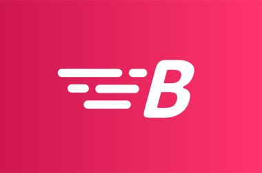 Hızlı satırı logo B monogram simgesi