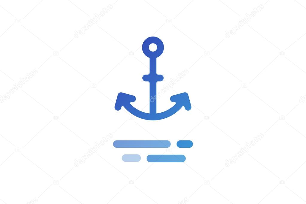 Anchor vector logo icon