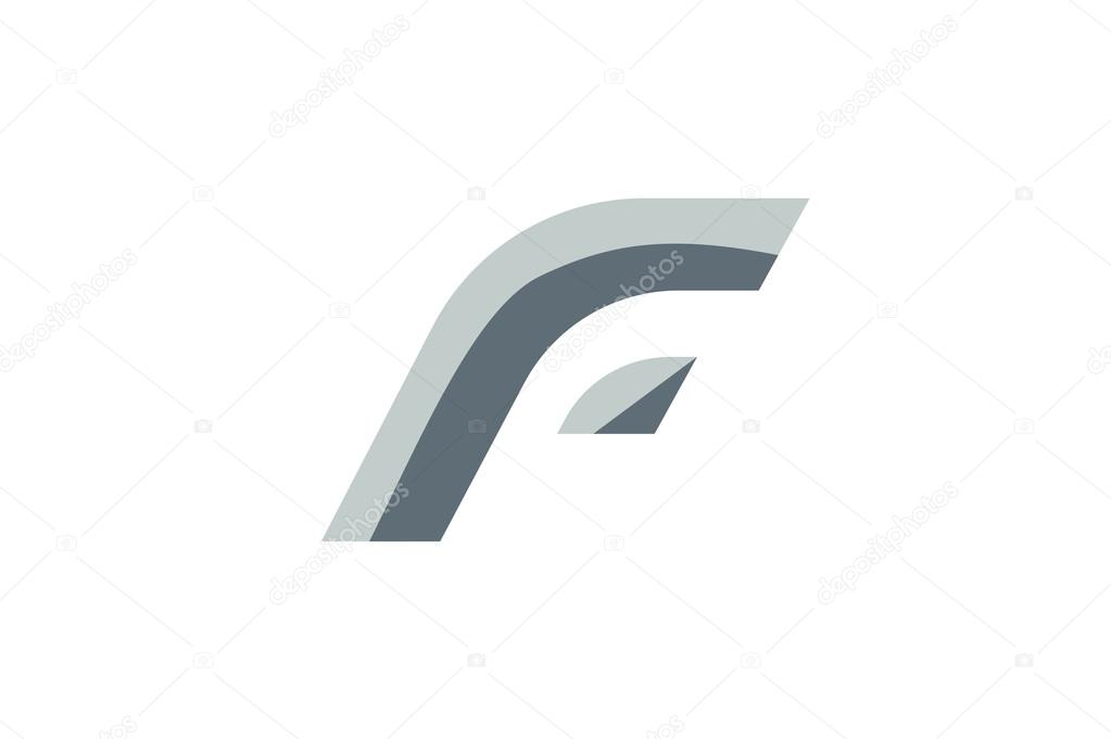 Fox or lion abstract face logo vector template. Lion or Fox  logo. Lion or Fox symbol. Modern flat monogram. Developers logo. Letter F style. Coding, website, lion, fox. F brand, F logo, F icon