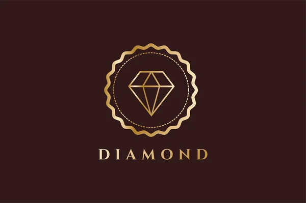 Vintage viejo diamante logotipo icono plantilla — Archivo Imágenes Vectoriales