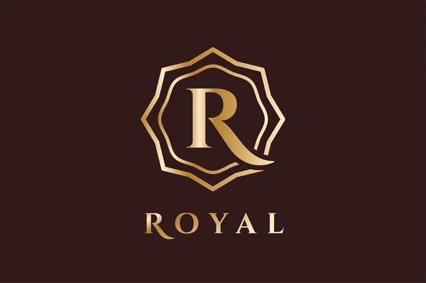 Royal logo vector plantilla hotel — Archivo Imágenes Vectoriales