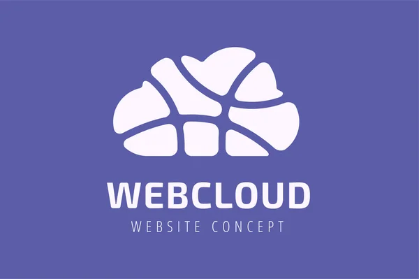 Abstract net cloud vector logo — ストックベクタ