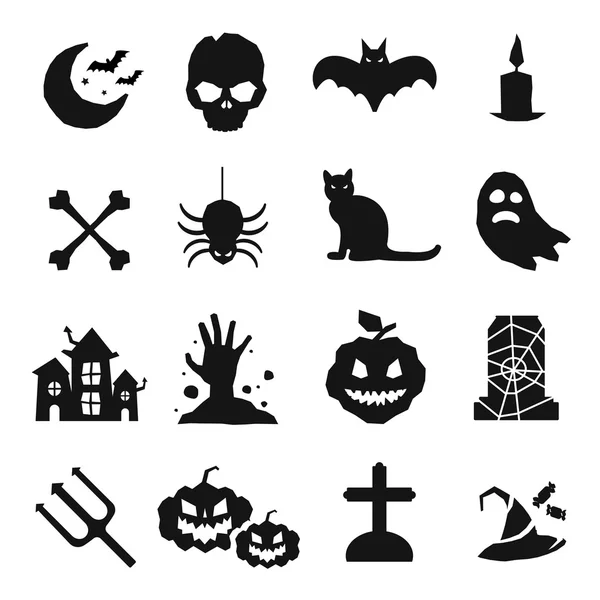 Halloween vector icons set — Stock Vector
