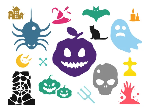 Halloween vector iconos conjunto — Vector de stock