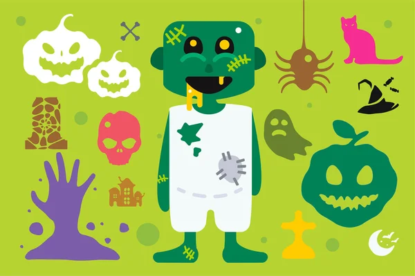 Set of vector halloween costume characters — Διανυσματικό Αρχείο