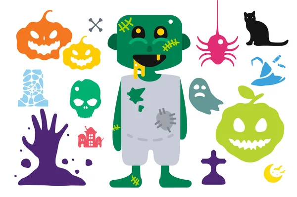 Set of vector halloween costume characters — Διανυσματικό Αρχείο