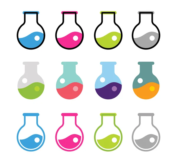 Ikonuppsättning ikoner för laboratorieutrustning — Stock vektor