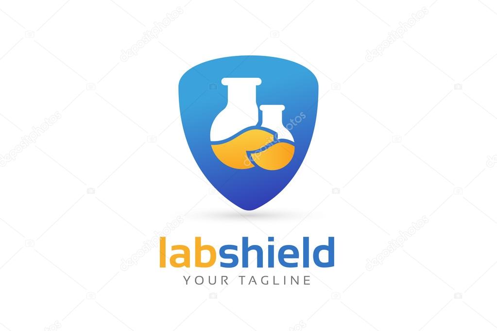 Laboratory equipment vector logo