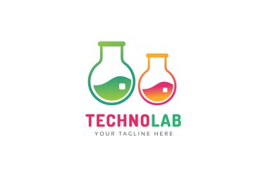 Laboratuvar ekipmanları vektör logosu