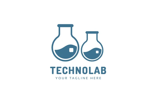 Laboratuvar ekipmanları vektör logosu — Stok Vektör