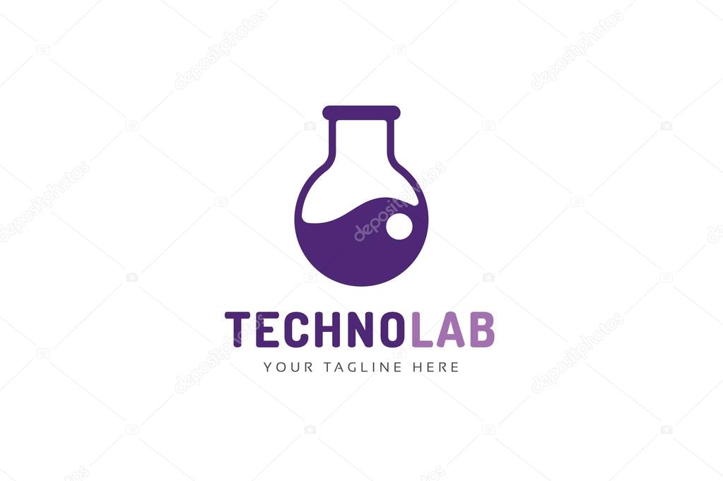 Laboratory equipment vector logo