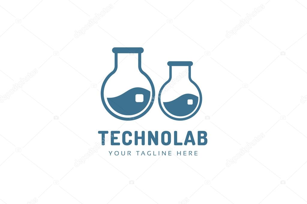 Laboratory equipment vector logo. Lab icon logo isolated on white. Chemicals, lab logo, laboratory equipment, science logo icon, technology logo, science logo. laboratory glassware logo. Testing glass