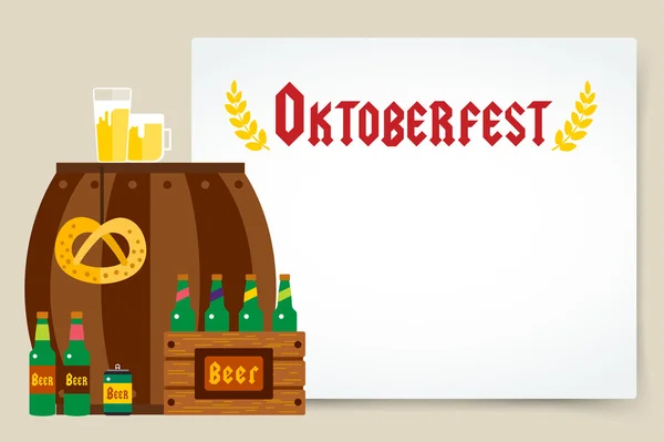 Oktoberfest celebration vector background poster — Stock Vector