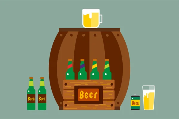 慕尼黑啤酒节庆祝矢量背景海报 — 图库矢量图片