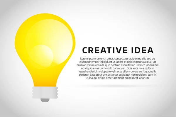 Bulb lamp light idea vector background illustration — Διανυσματικό Αρχείο